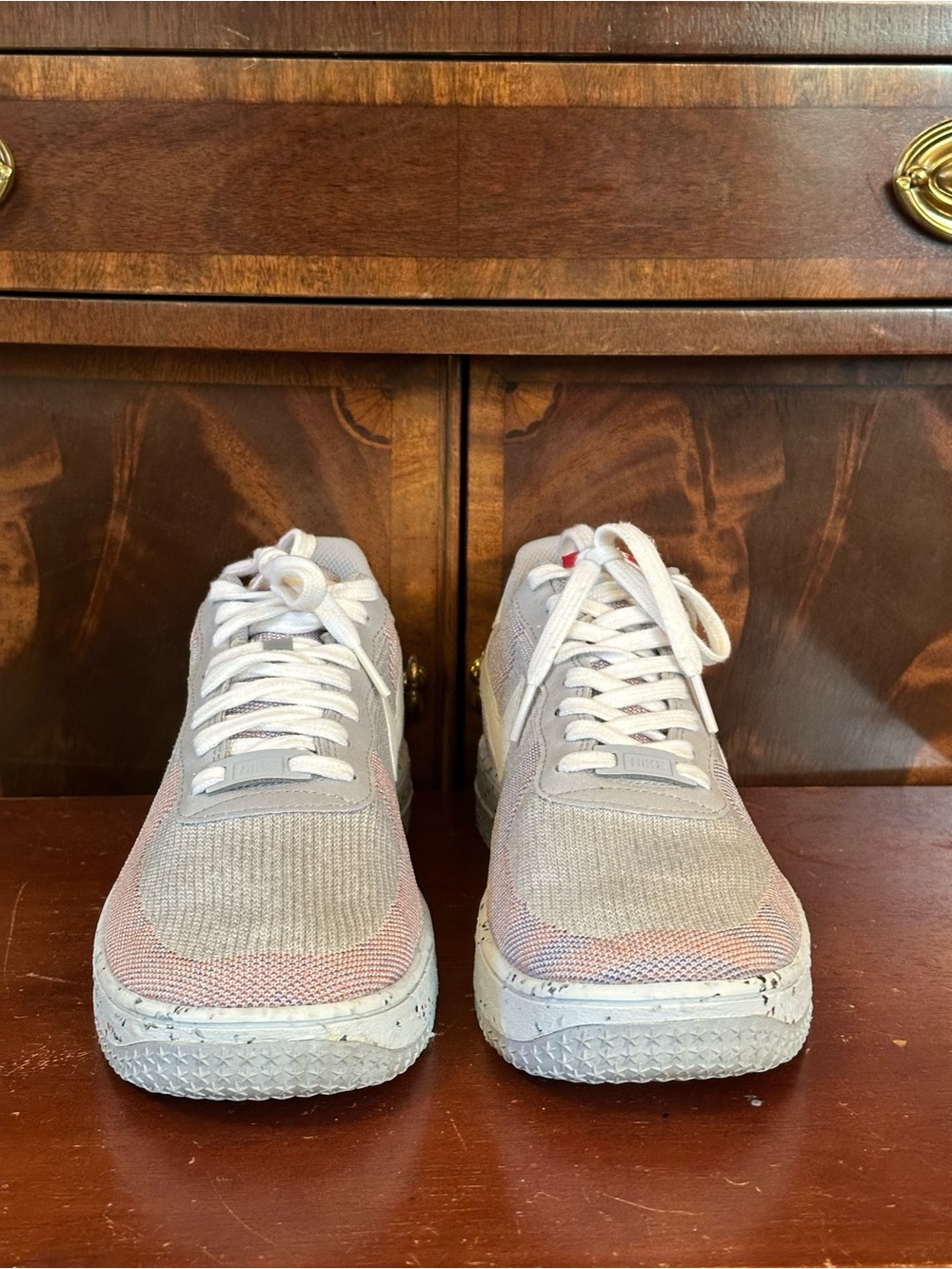 Nike Men's Air Force 1 Crater Flyknit Wolf Grey Sneakers